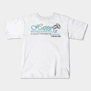 Happy 1st Anniversary-ORIGINAL DESIGN-Anniversary Gifts-Anniversary t-shirt Kids T-Shirt